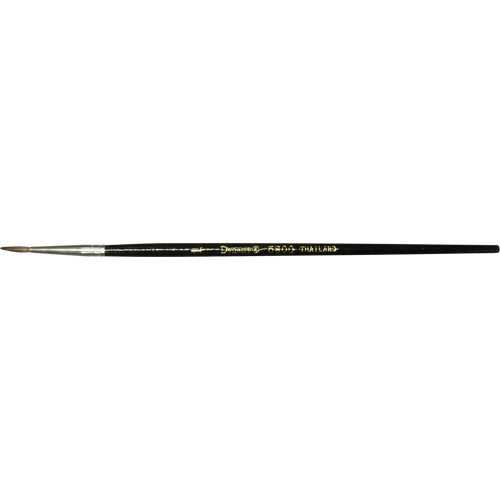 Black Pointed Bristle Artist Brush, 3.5 mm Brush Width, Camel Hair, Wood Handle GTA Hardware Inc