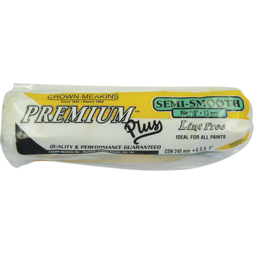Professional Lint-Free Paint Roller Cover, 13 mm (1/2") Nap, 240 mm (9-1/2") L GTA Hardware Inc
