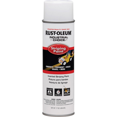 Peinture de traçage en a&eacute;rosol syst&egrave;me S1600 Industrial Choice applicable en position invers&eacute;e, Blanc, 18 oz, Canette a&eacute;rosol GTA Hardware Inc