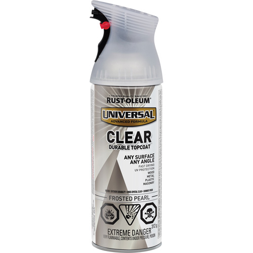Couche de finition durable Universal, 312 g, Canette a&eacute;rosol, Perle givr&eacute;e GTA Hardware Inc
