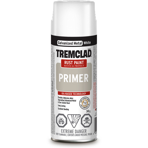 Couche de fond antirouille en vaporisateur Tremclad, Blanc galvanis&eacute;, Tr&egrave;s mat, Canette a&eacute;rosol GTA Hardware Inc