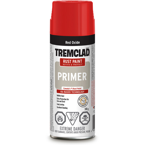 Couche de fond antirouille en vaporisateur Tremclad, Rouge oxyde, Tr&egrave;s mat, Canette a&eacute;rosol GTA Hardware Inc