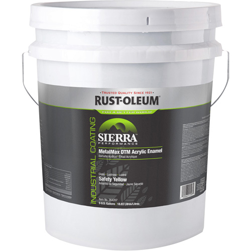 Sierra Performance MetalMax&reg; Plus DTM Acrylic Enamel, 5 gal., Pail, Yellow GTA Hardware Inc