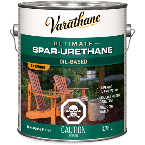 Fini diamant pour bois Varathane ext&eacute;rieur, 3,78 L, Transparent, Semi-brillant GTA Hardware Inc