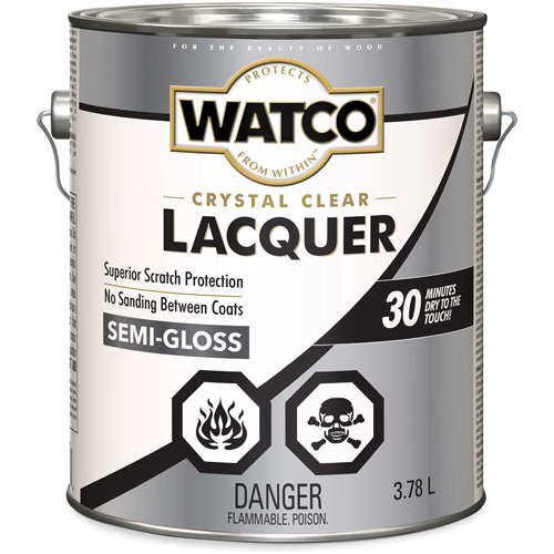 Watco&reg; Lacquer Wood Finish, 3.78 L, Clear, Semi-Gloss GTA Hardware Inc