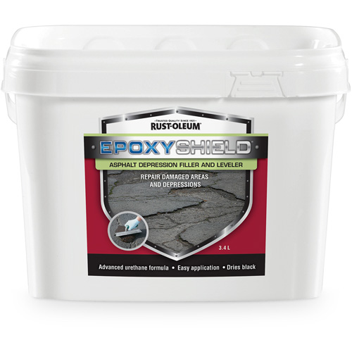 Mat&eacute;riau de remplissage de d&eacute;pression et de nivellement pour asphalte EpoxyShield, Seau, Noir GTA Hardware Inc