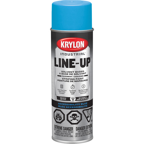 Peinture en a&eacute;rosol industrielle &agrave; base de solvant pour le marquage de la chauss&eacute;e LINE-UP, Bleu, 18 oz, Canette a&eacute;rosol GTA Hardware Inc