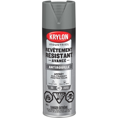 Tough Coat&reg; Advanced Paint with Rust Barrier Technology, Grey Primer, Ultra-Flat, 425 g, Aerosol Can GTA Hardware Inc