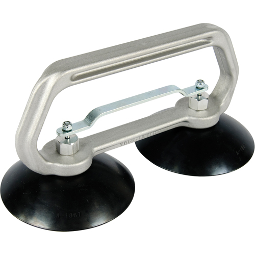 Appareils &agrave; ventouses - Ventouse double industrielle, 75 lb Capacit&eacute;, 5", Barre &agrave; tirer, 10" Longueur de la manche GTA Hardware Inc