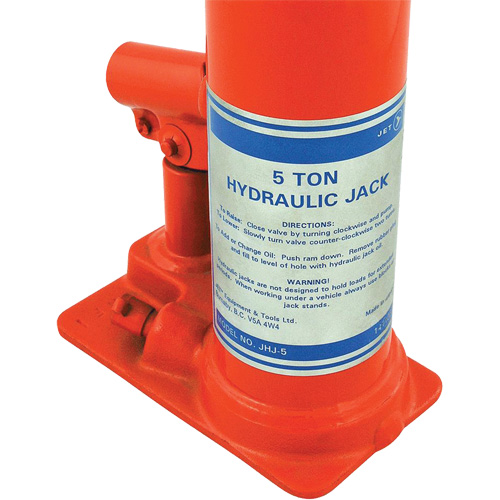 JHJ-5 Crics &agrave; bouteille pour usage tr&egrave;s intensif, 5 tonne(s), 15-3/8" Hauteur &eacute;lev&eacute;e GTA Hardware Inc
