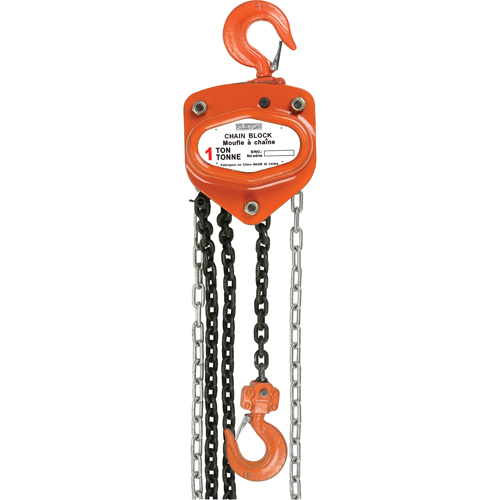 Chain Hoist, 20' Lift, 6000 lbs. Capacity, Alloy Steel Chain GTA Hardware Inc