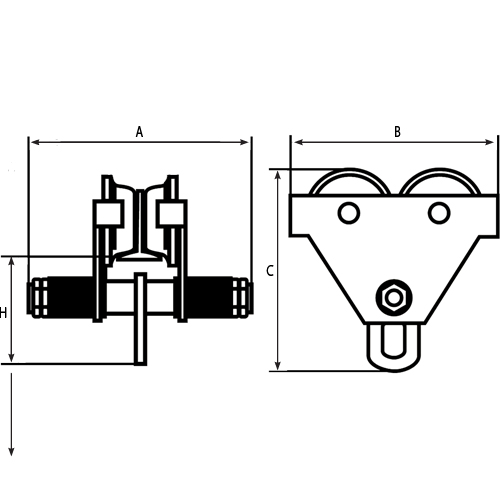 Chariots ajustables, 1000 lb (0,5 tonne) GTA Hardware Inc