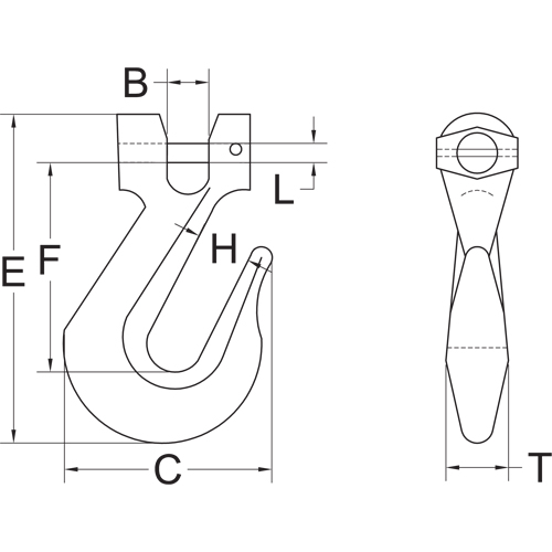 Clevis Grab Hook - Grade 70 GTA Hardware Inc