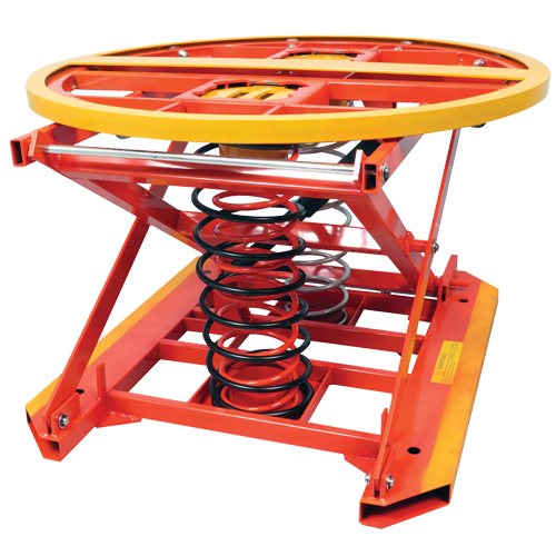 Spring Operated Pallet Positioner and Leveler, 43-1/2" L x 43-1/2" W, 4500 lbs. Cap. GTA Hardware Inc