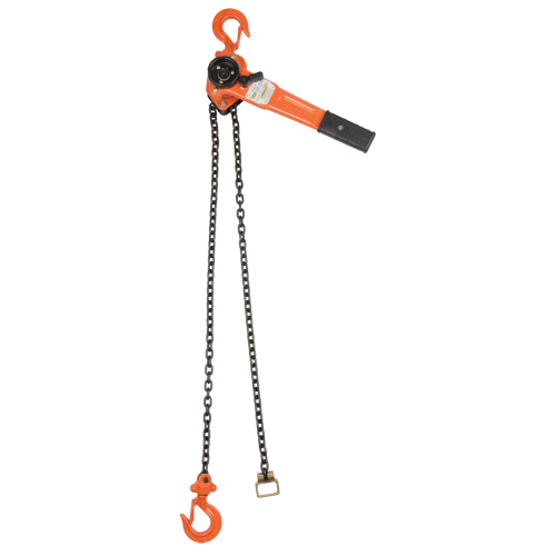 Palan &agrave; levier, Lev&eacute;e 10', Cabacit&eacute; 1000 lb (0,5 tonne), Chaîne en Acier alli&eacute; GTA Hardware Inc
