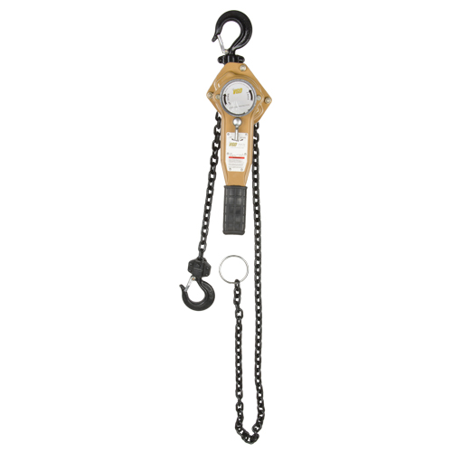 Heavy Duty Gold Series Lever Chain Hoist, 5' Lift, 1500 lbs. (0.75 tons) Capacity, Alloy Steel Chain GTA Hardware Inc