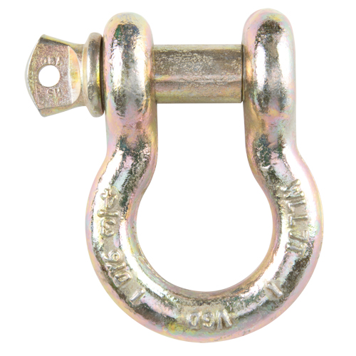 Manille d'ancrage &agrave; vis, 3/8", Cheville &agrave; vis, Chromat&eacute; jaune GTA Hardware Inc