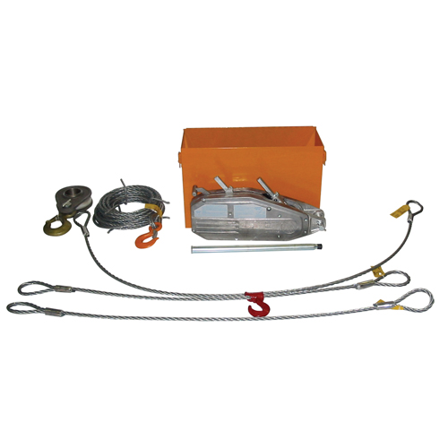 Tirfor&reg; Wire Rope Hoist TU32 Rescue Kit, 5/8" Wire Diameter, 8000  lbs. (4 tons) Capacity GTA Hardware Inc