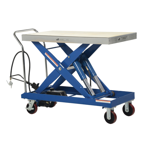 Pneumatic Hydraulic Scissor Lift Table, Steel, 47-1/2" L x 24" W, 2000 lbs. Cap. GTA Hardware Inc