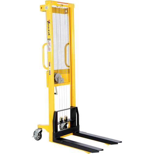 Manual Stacker, Hand Winch Operated, 770 lbs. Capacity, 60" Max Lift GTA Hardware Inc