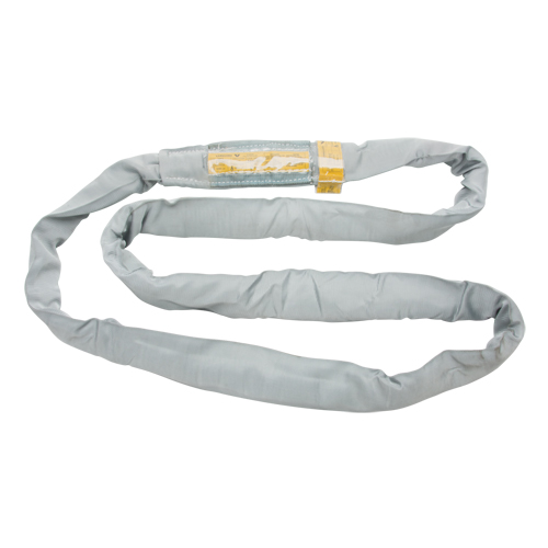 Polyester Round Sling, Grey, 5" W x 10' L, 32000 lbs. Vertical Load GTA Hardware Inc