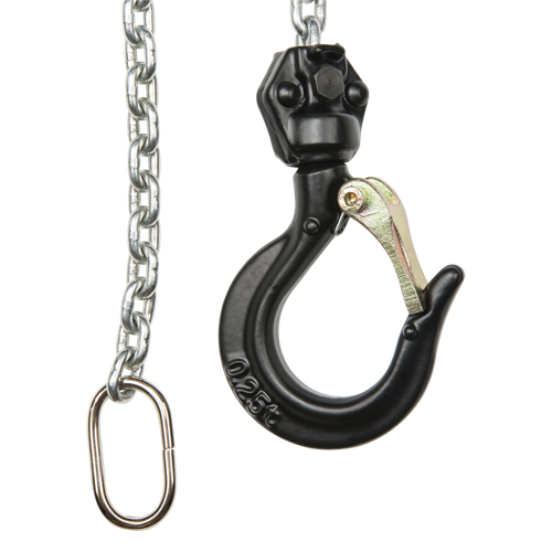 Mini Lever Hoist, 5' Lift, 1100 lbs. (0.55 tons) Capacity, Zinc Plated Chain GTA Hardware Inc