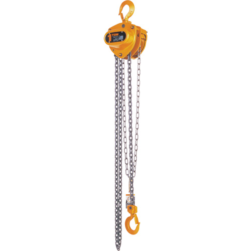 Palan &agrave; chaîne manuel Kito, Lev&eacute;e 15', Capacit&eacute; 2000 lb (1 tonne), Chaîne Acier GTA Hardware Inc