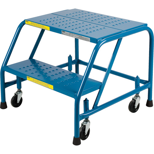 Escabeau roulant certifi&eacute; par la CSA, 2 marches, Largeur de la marche 22", Hauteur de la plateforme 19", Acier GTA Hardware Inc