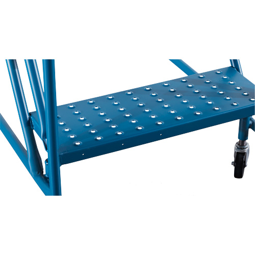 CSA-Certified Rolling Step Ladder with Locking Step, 14 Steps, 30" Step Width, 128" Platform Height, Steel GTA Hardware Inc