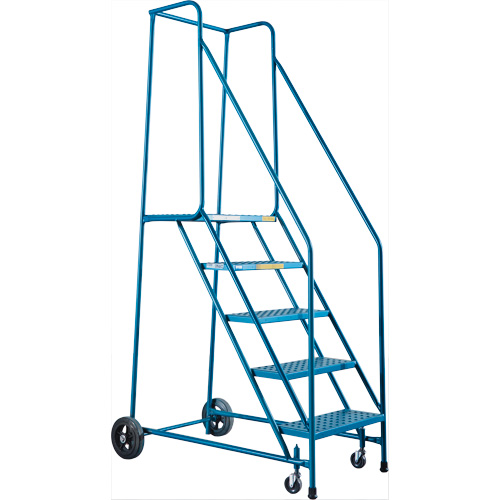 Escabeau roulant certifi&eacute; par la CSA, 5 marches, Largeur de la marche 22", Hauteur de la plateforme 46", Acier GTA Hardware Inc