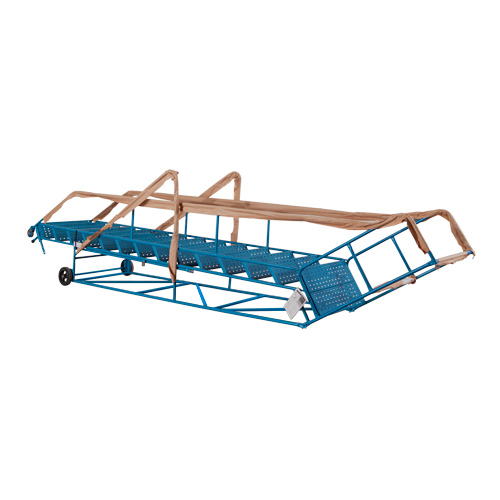 CSA-Certified Rolling Step Ladder with Locking Step, 14 Steps, 30" Step Width, 128" Platform Height, Steel GTA Hardware Inc