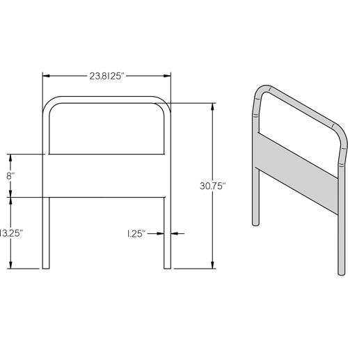 24" Chrome Handle for Platform Truck GTA Hardware Inc