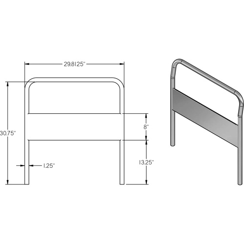 30" Chrome Handle for Platform Truck GTA Hardware Inc