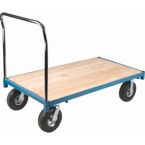 Chariot &agrave; plateforme robuste, 60" lo x 30" la, Capacit&eacute; de 1200 lb, Roues en Pneumatique GTA Hardware Inc