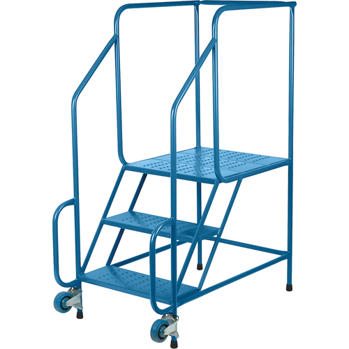 &eacute;chelles Tilt-N-Roll, Acier, 3 marches, Largeur 22", 24" p x 27" h marche pali&egrave;re GTA Hardware Inc
