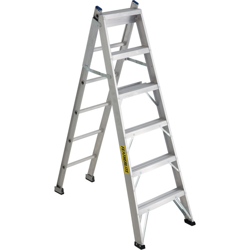 2700 Series Industrial Duty Multi-Way Ladders, 6', Aluminum, 250 lbs. Cap., ANSI 1, CSA 1 GTA Hardware Inc
