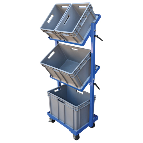 Chariot &agrave; cueillette, Acier, 30-11/16" la x 19-1/4" p, 3 tablettes, Capacit&eacute; 300 lb GTA Hardware Inc