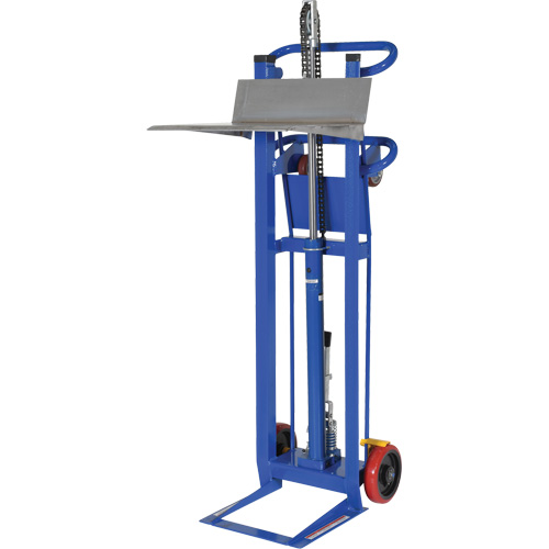 Gerbeur &agrave; plateforme hydraulique, M&eacute;canisme Pompe au pied, Capacit&eacute; de 750 lb, Levage max de 52" GTA Hardware Inc