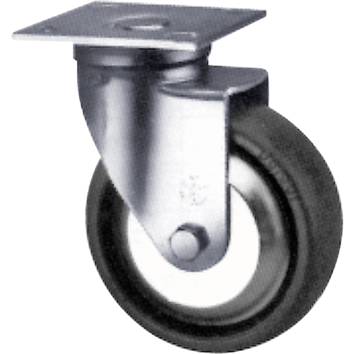 Heavy-Duty Caster, Rigid, 5" (127 mm), Solid Elastomer, 1000 lbs. (453.6 kg.) GTA Hardware Inc