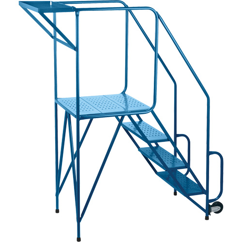 Mechanics/Maintenance Rolling Ladder, Steel, 4 Steps, 38" Platform Height GTA Hardware Inc
