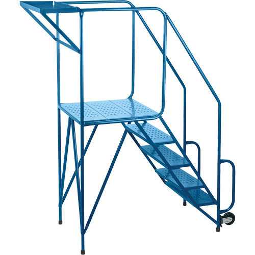Mechanics/Maintenance Rolling Ladder, Steel, 5 Steps, 47" Platform Height GTA Hardware Inc