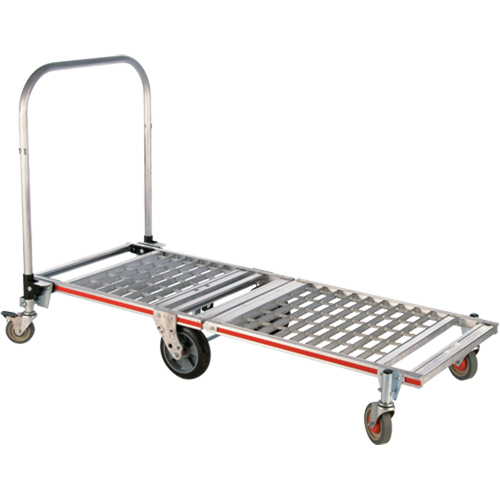 Six Wheel Folding Platform Truck, Aluminum, 1550 lbs., 61-7/8" L x 23-1/4" W, 39" High GTA Hardware Inc