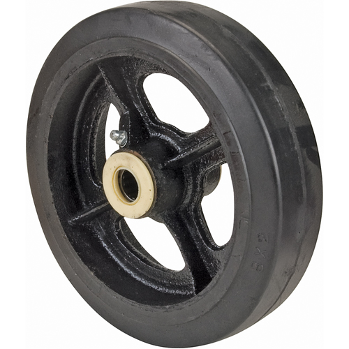 Rubber Wheels, 8" (203 mm) Dia. x 2" (51 mm) W, 600 lbs. (272 kg.) Capacity GTA Hardware Inc