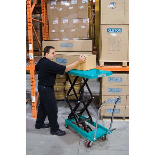 Heavy-Duty Hydraulic Scissor Lift Table, 27-1/2" L x 17-3/4" W, Steel, 330 lbs. Capacity GTA Hardware Inc