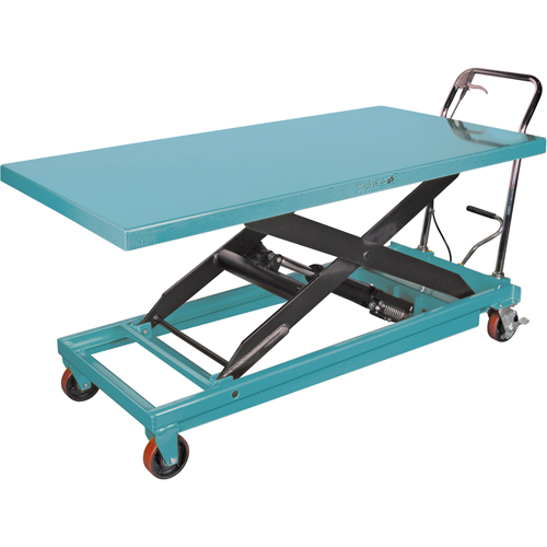 Heavy-Duty Hydraulic Scissor Lift Table, 63" L x 31-7/8" W, Steel, 1100 lbs. Capacity GTA Hardware Inc