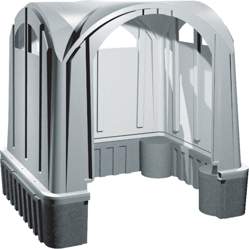 Outdoor Poly Shelters, 3 Walls, 7' L x 6' W x 7' H GTA Hardware Inc