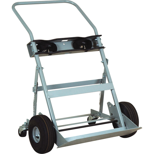 Chariots &agrave; quatre roues pour bouteilles, Roues Pneumatique, Base de 28" la x 6" lo, 1000 lb GTA Hardware Inc