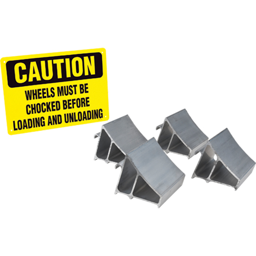 Ensemble de cales-roue en aluminium, 7" la x 6" p x 6" h GTA Hardware Inc