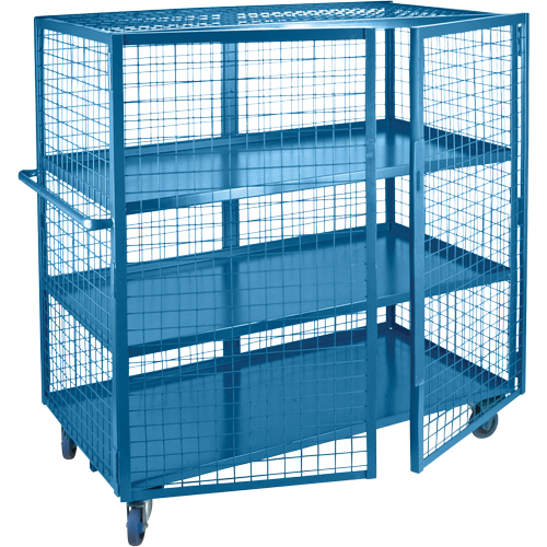 Wire Mesh Truck, 3 Tiers, 63" L x 26" W x 62.5" H, 1200 lbs. Cap. GTA Hardware Inc