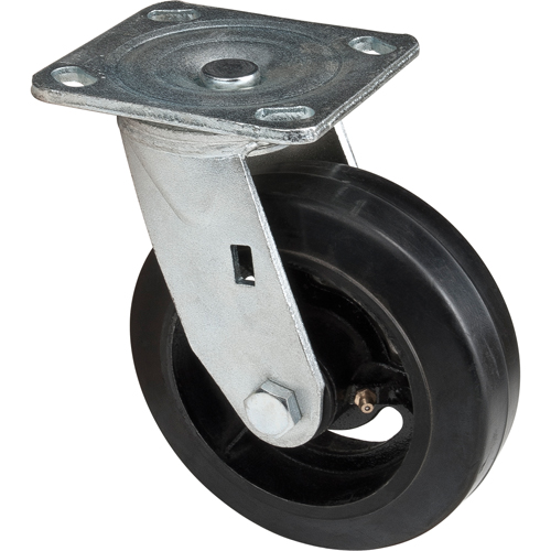 Roulette moul&eacute;, Pivotant, 6" (152,4 mm), Caoutchouc, 550 lb (249 kg) GTA Hardware Inc